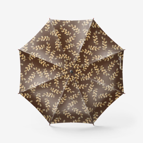 Зонт «Веточки на коричневом фоне»