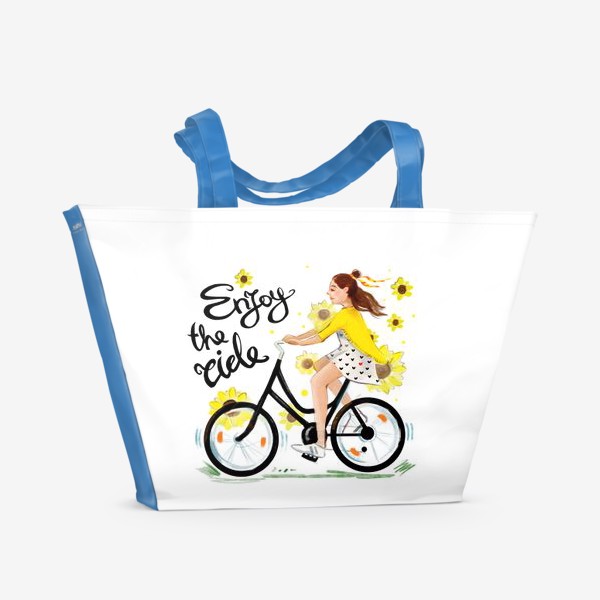 Пляжная сумка «Велосипедистка»