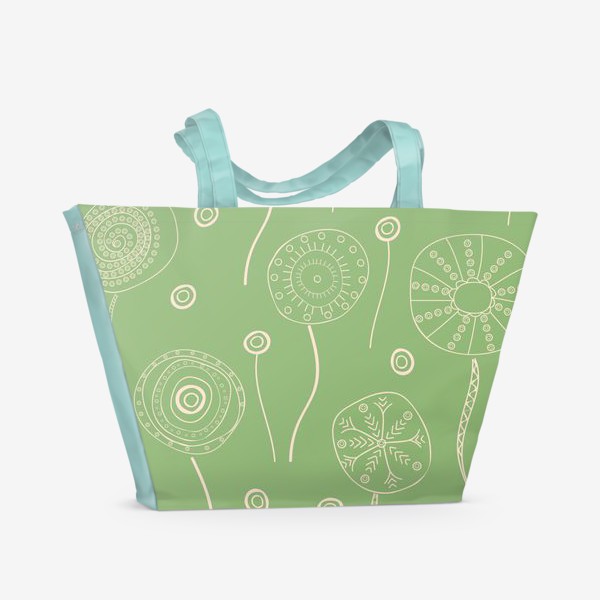 Пляжная сумка «этнические абстрактные цветы»