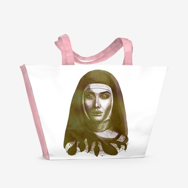 Пляжная сумка «Молодая монахиня. Ретро»