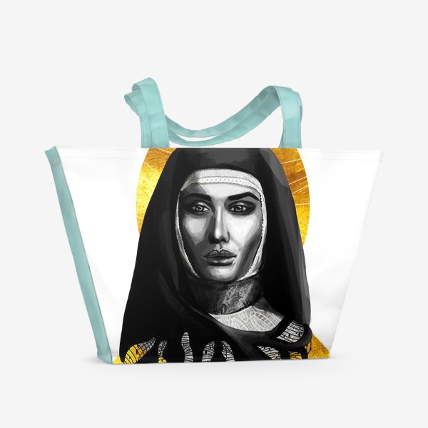 Пляжная сумка «Молодая монахиня. Золото»