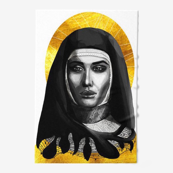 Полотенце «Молодая монахиня. Золото»