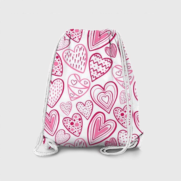Рюкзак «Стилизованные сердечки»