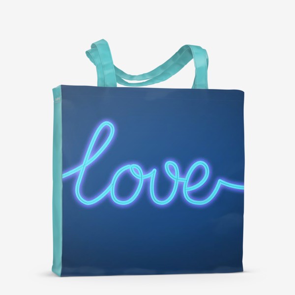 Сумка-шоппер «Неоновая любовь, LOVE»