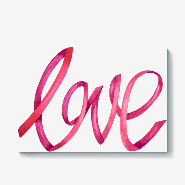 Холст «Надпись - леттеринг любовь love»