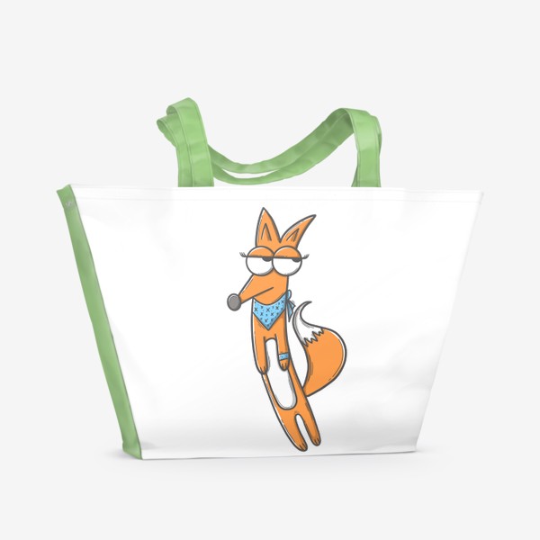 Пляжная сумка «Забавная лиса»