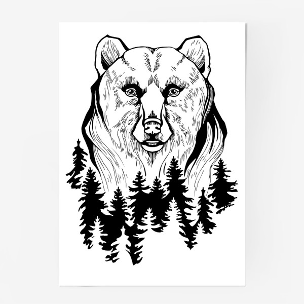 Постер «Медведь и лес»