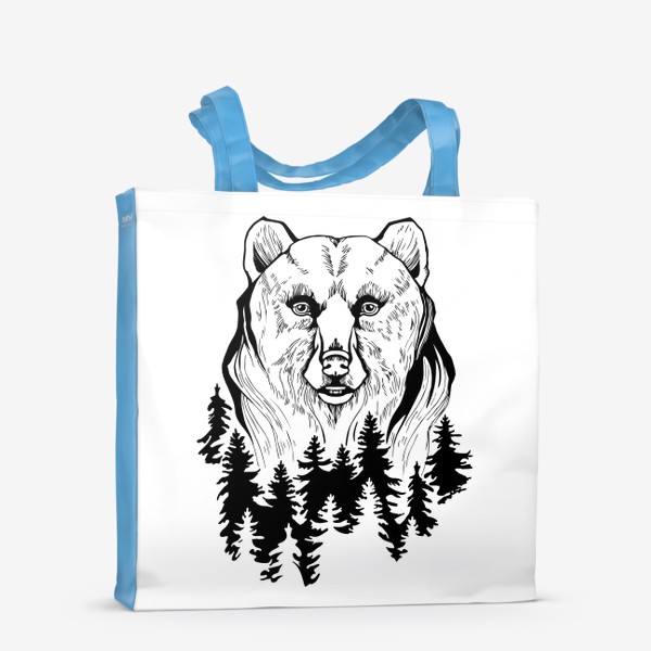 Сумка-шоппер &laquo;Медведь и лес&raquo;