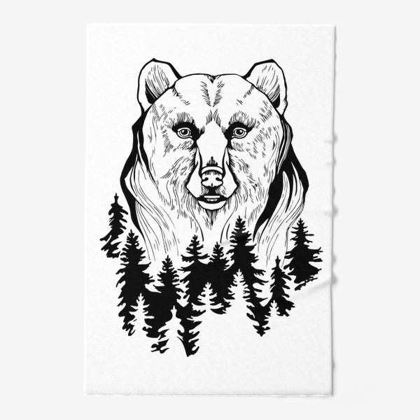 Полотенце &laquo;Медведь и лес&raquo;