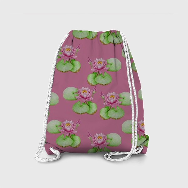 Рюкзак «Лотосы на розовом фоне»