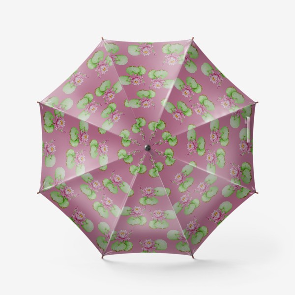 Зонт «Лотосы на розовом фоне»