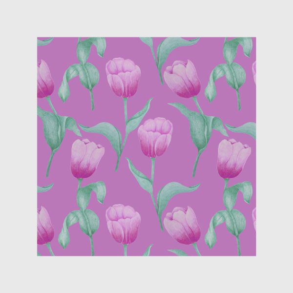 Скатерть «Тюльпаны на розовом фоне»