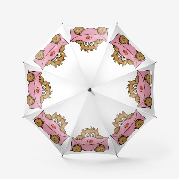 Зонт «Котенок с валентинкой»