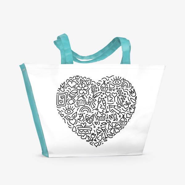 Пляжная сумка «Праздничное сердце»