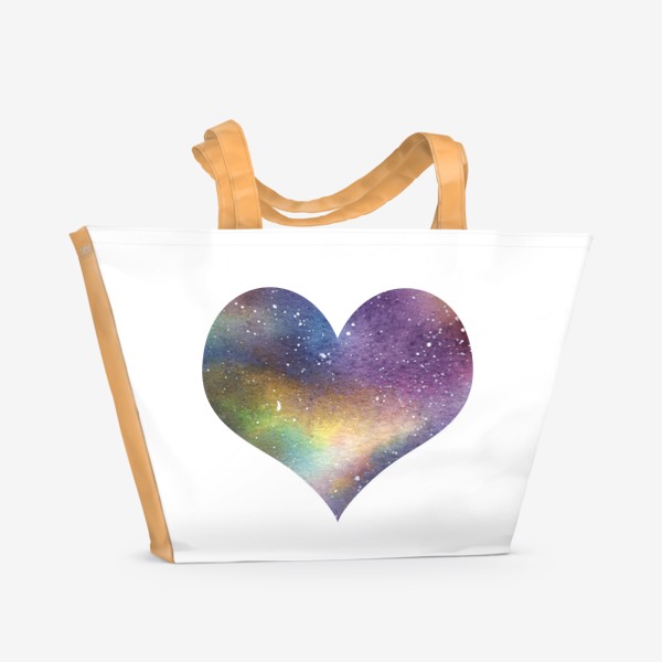 Пляжная сумка «Космическое сердце 1»