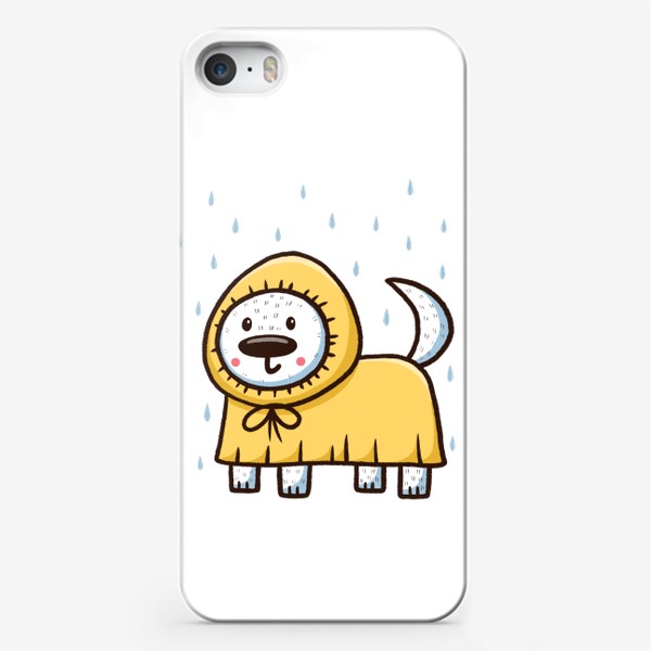 Чехол iPhone «Милый щенок в дождевике»
