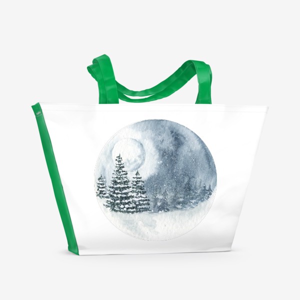 Пляжная сумка «Зимний пейзаж»