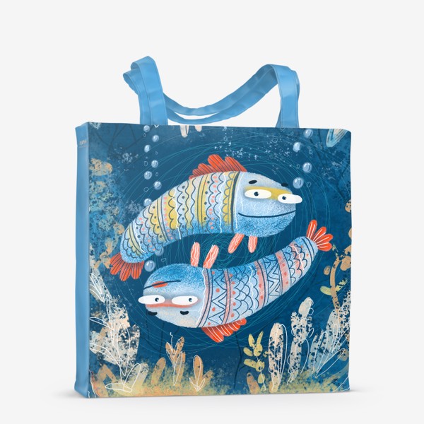 Сумка-шоппер «Рыбы близнецы»