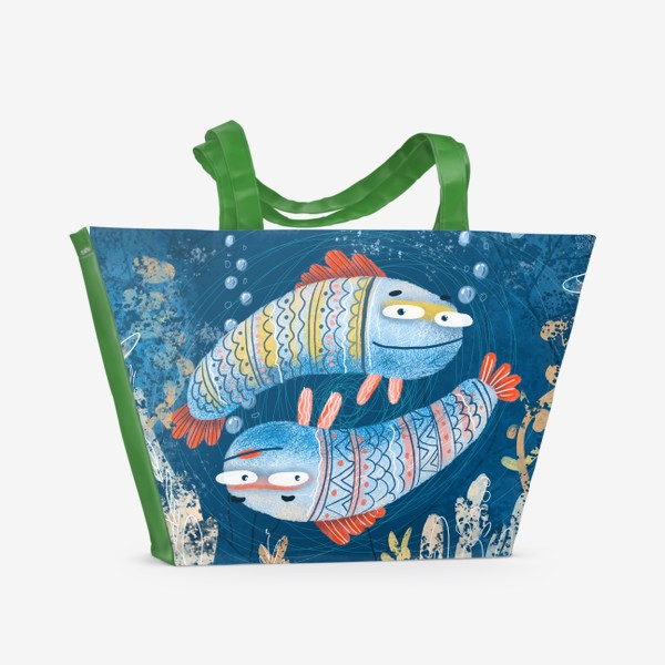 Пляжная сумка «Рыбы близнецы»