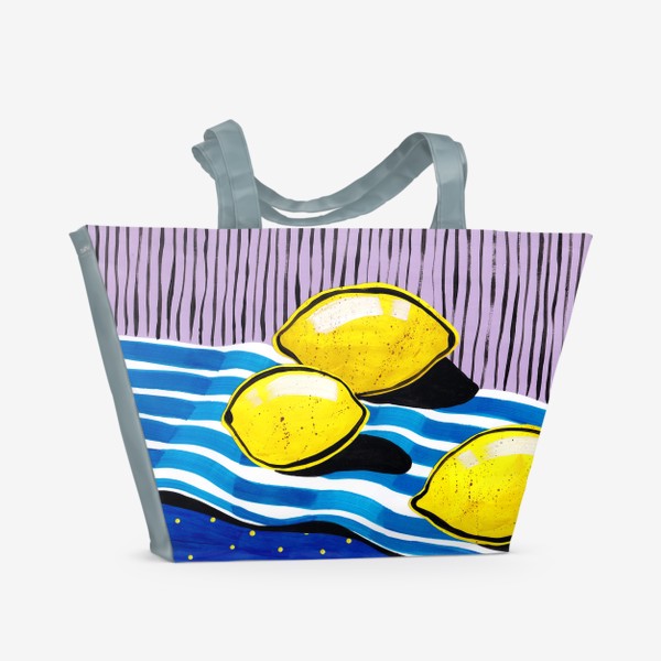 Пляжная сумка «Желтые лимоны»
