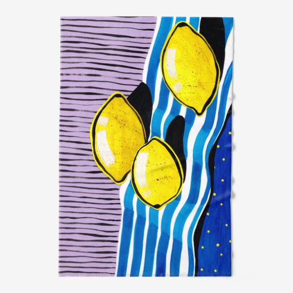 Полотенце «Желтые лимоны»