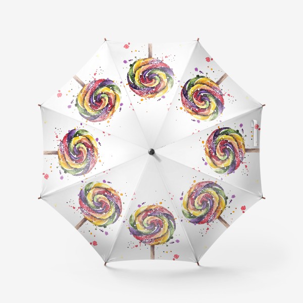 Зонт «Цветной леденец на палочке»