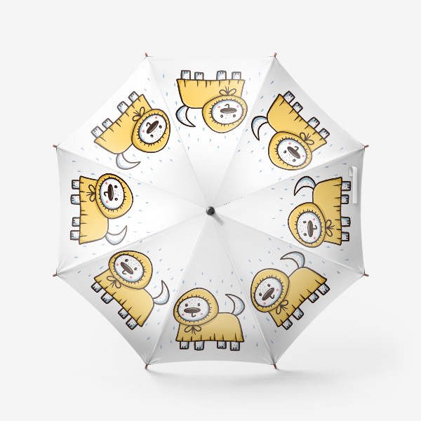 Зонт «Милый щенок в дождевике»