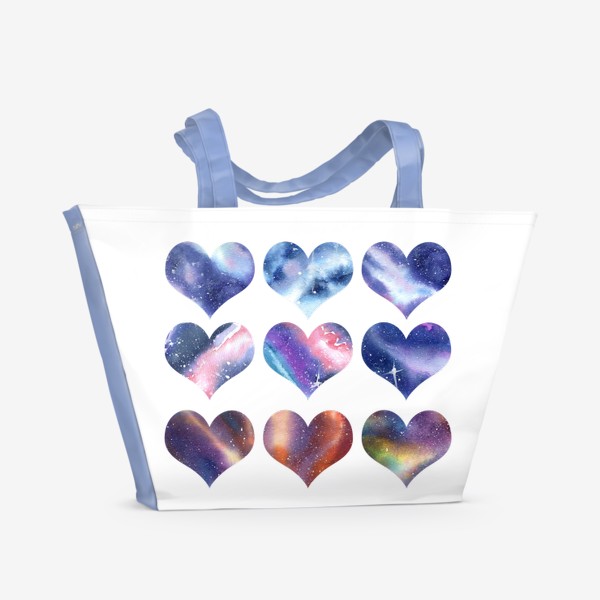 Пляжная сумка «Космические сердца 2»
