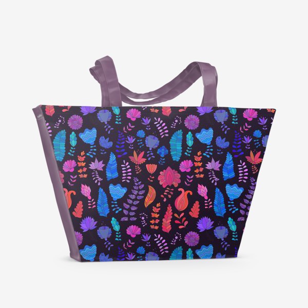 Пляжная сумка «Цветочный дудл»