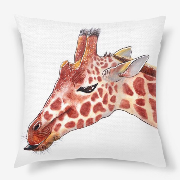 Подушка «Жираф. Животные. Рисунок»