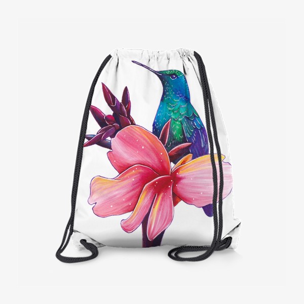 Рюкзак «Колибри на цветке»