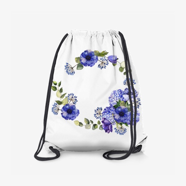 Рюкзак «Венок с синими цветами»