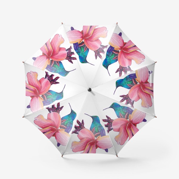 Зонт «Колибри на цветке»
