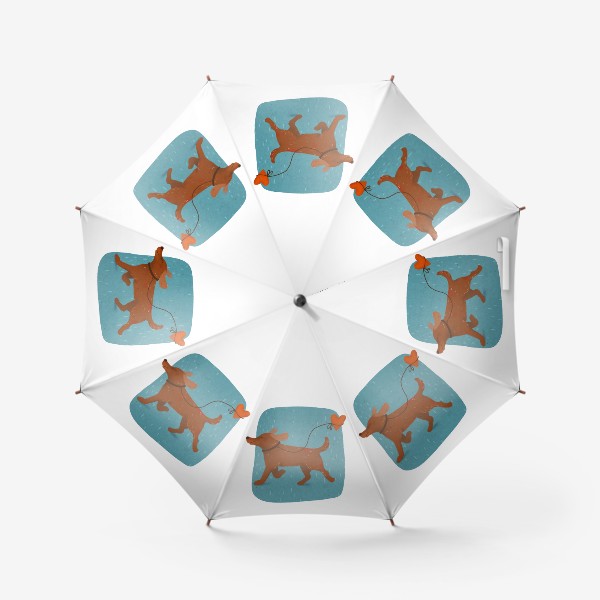Зонт «Собака с сердцем на поводке»