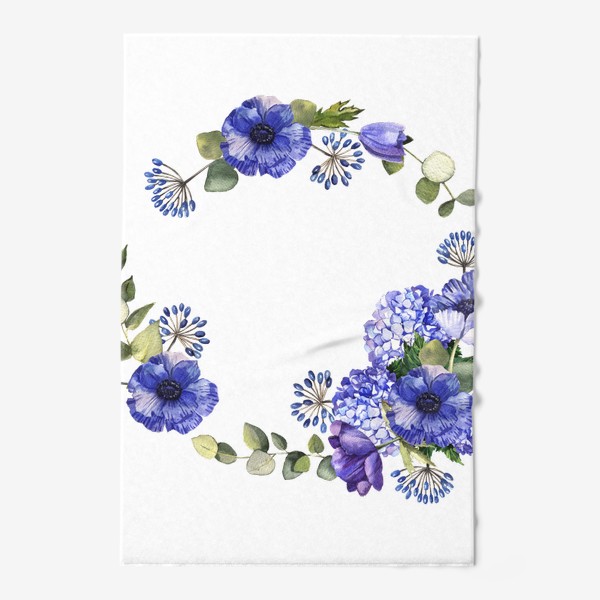 Полотенце «Венок с синими цветами»
