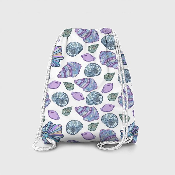Рюкзак «Узор из сине-фиолетовых ракушек»