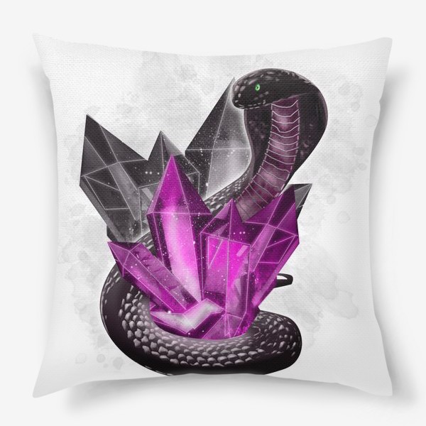 Подушка «Змея с кристаллами»