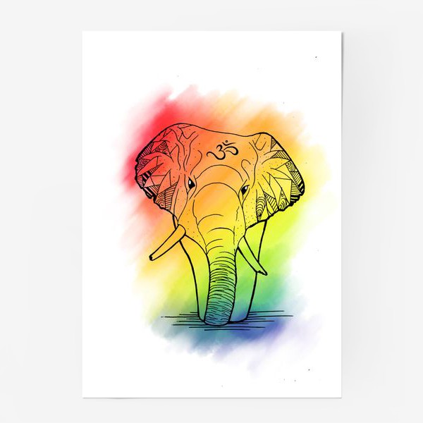 Постер «Радужный Ганеша (Rainbow Ganesha)»