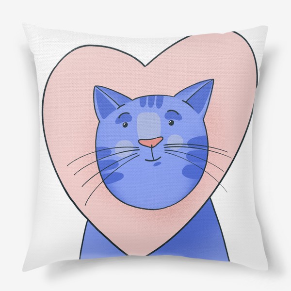 Подушка «Влюблённый кот»