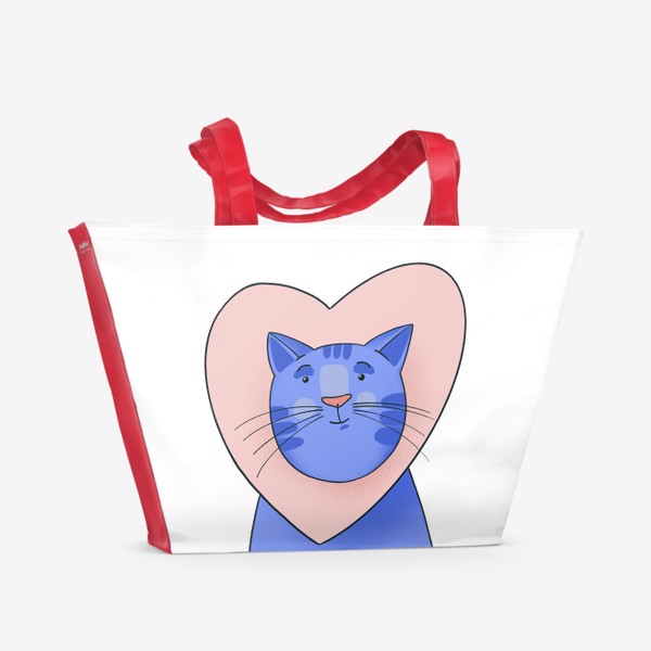 Пляжная сумка «Влюблённый кот»