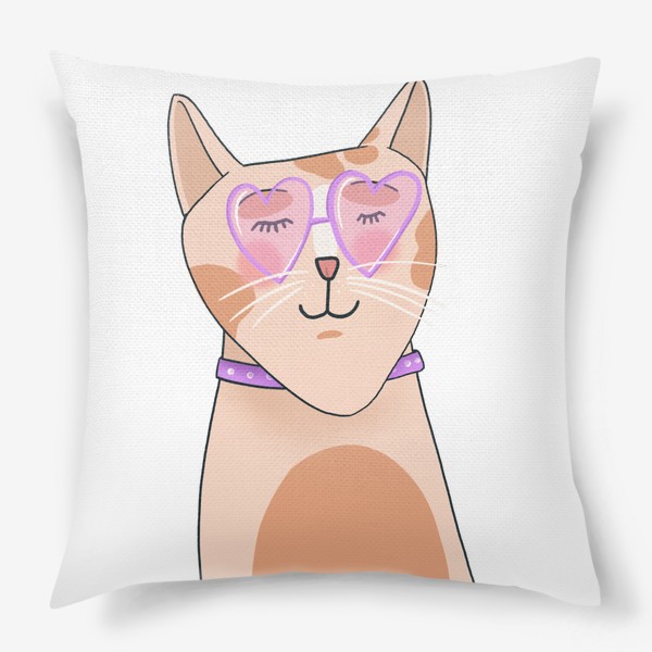 Подушка «Влюблённая кошка»