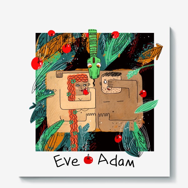 Холст «Ева и Адам»