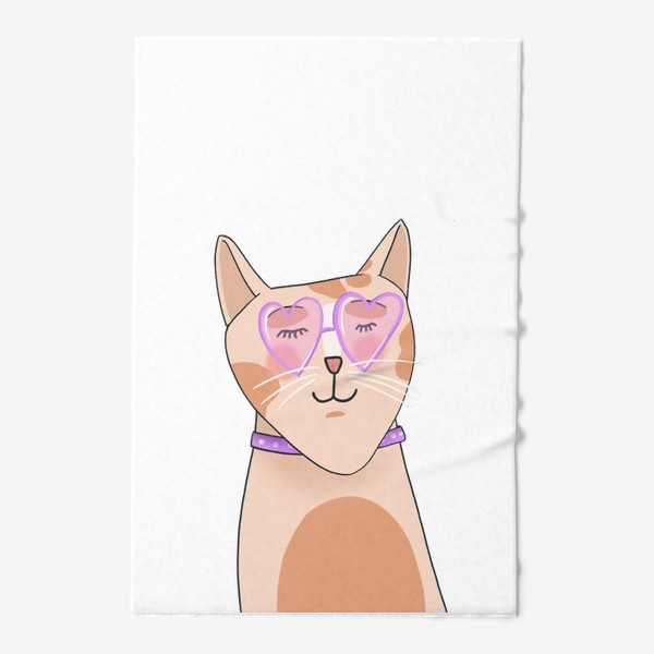 Полотенце «Влюблённая кошка»