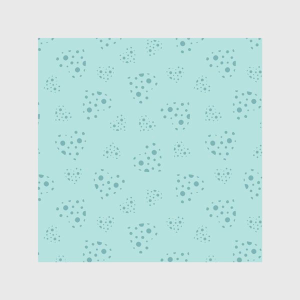 Шторы «Delicate hearts of mint color for lovers. Seamless pattern.»