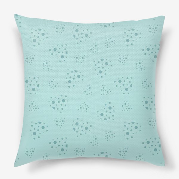 Подушка «Delicate hearts of mint color for lovers. Seamless pattern.»