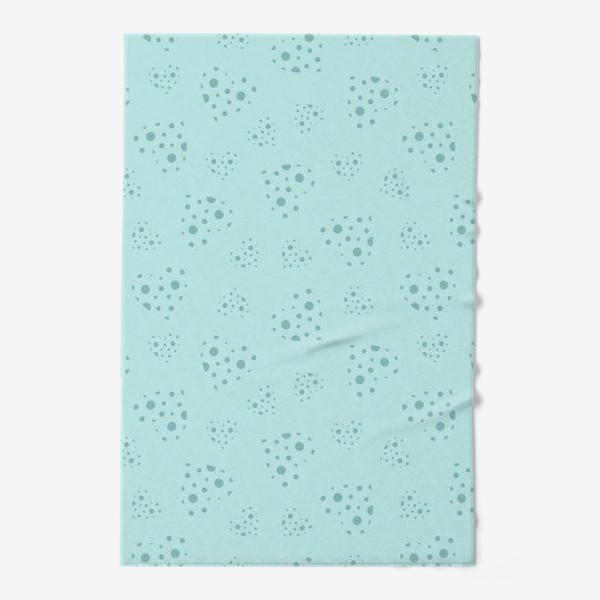Полотенце «Delicate hearts of mint color for lovers. Seamless pattern.»