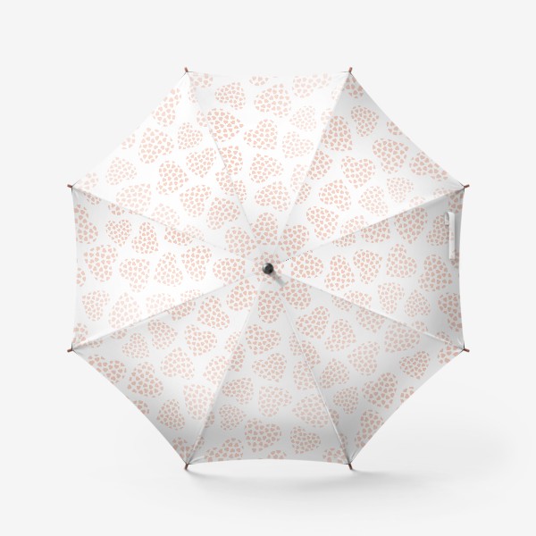 Зонт «Delicate hearts of peach color for lovers. Seamless pattern.»