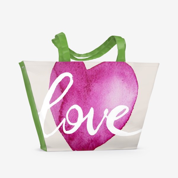 Пляжная сумка «Сердце. Любовь»