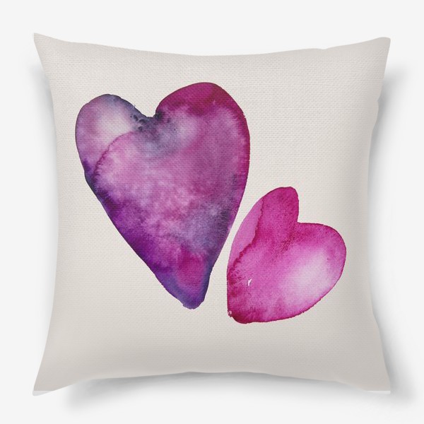 Подушка «Любовь. 2 сердца »