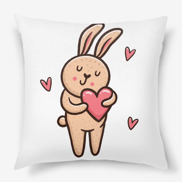 Подушка «Милый зайчик с сердечком»